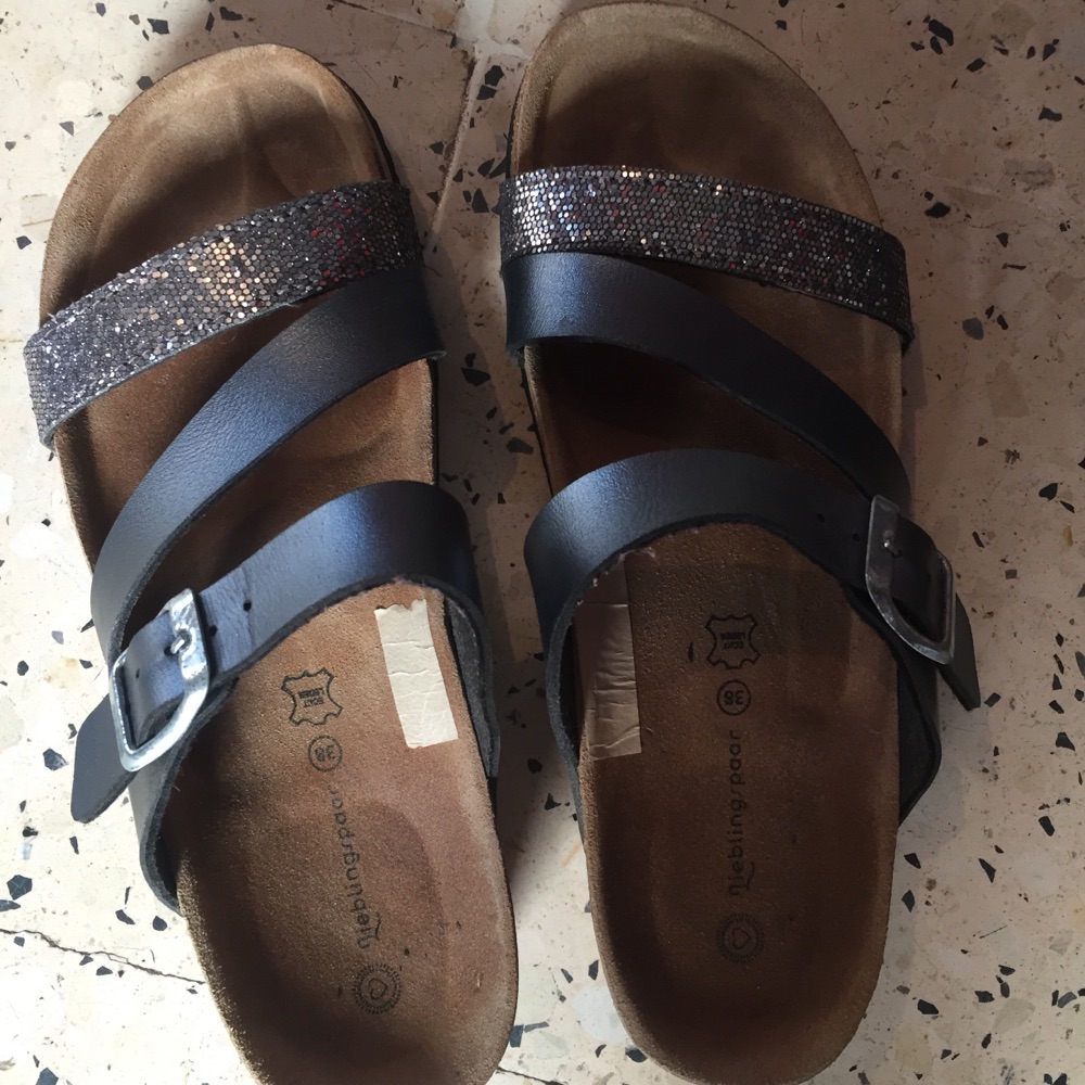 Sandales Style Gladiateur Pour Femme - Taille 39 - Noir Vernis - Occasion