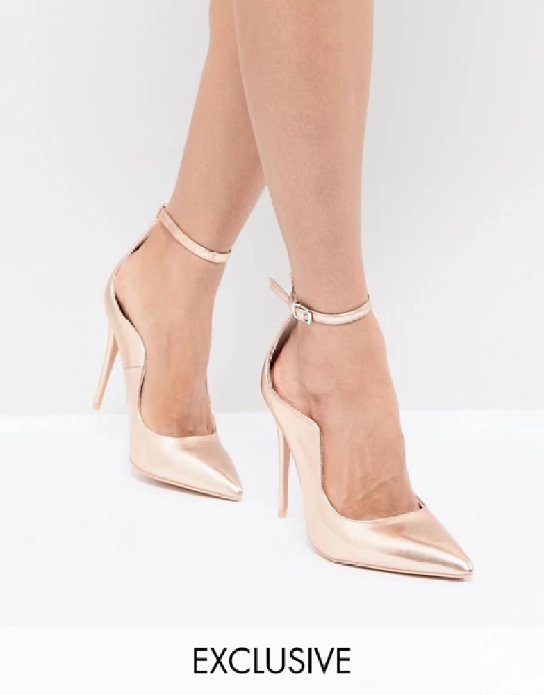 escarpins rose gold