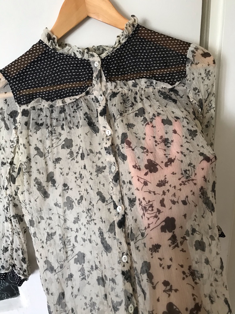 Chemisier Noir Zara Taille M - Manches Longues, Occasion En Très Bon état