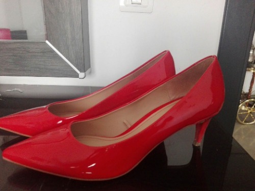 escarpin rouge bershka
