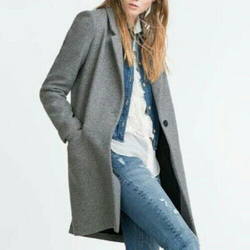 manteau femme zara gris